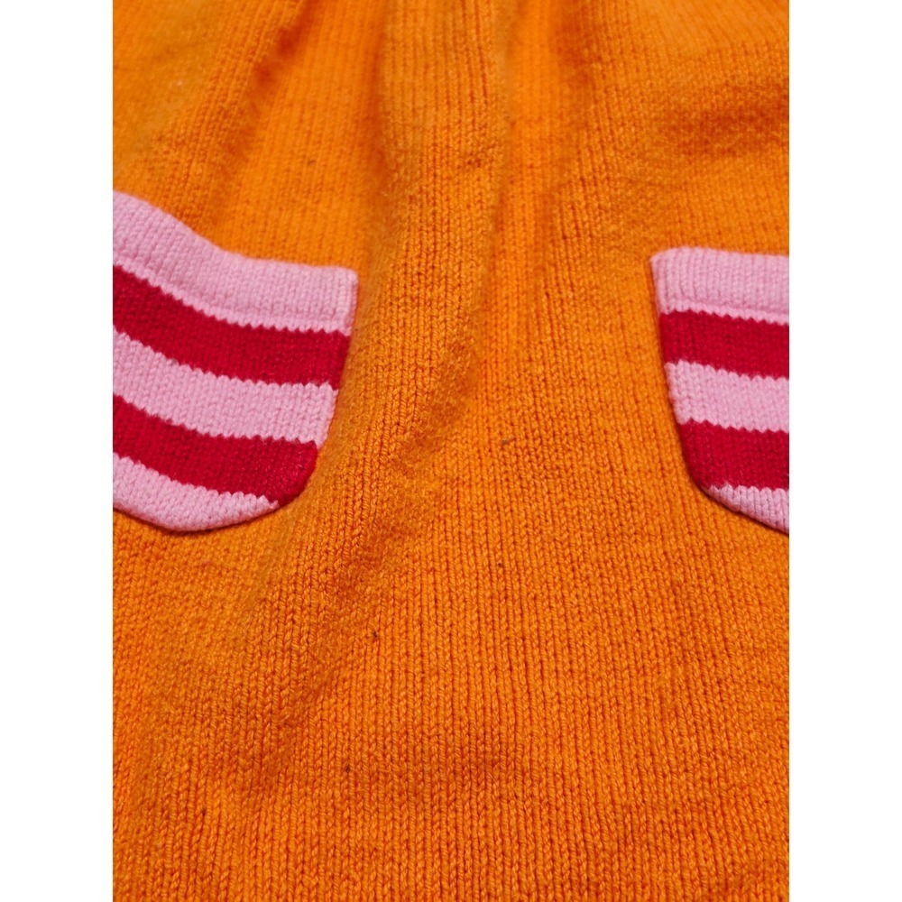 Gymboree Girls Orange Pink Striped Knit Sweater Dress 12-18 Months - Picture 3 of 4